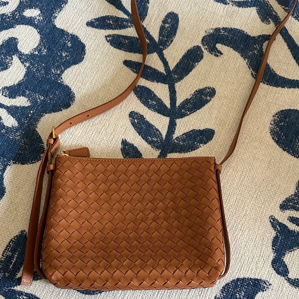 Madewell Tan Woven Crossbody Bag